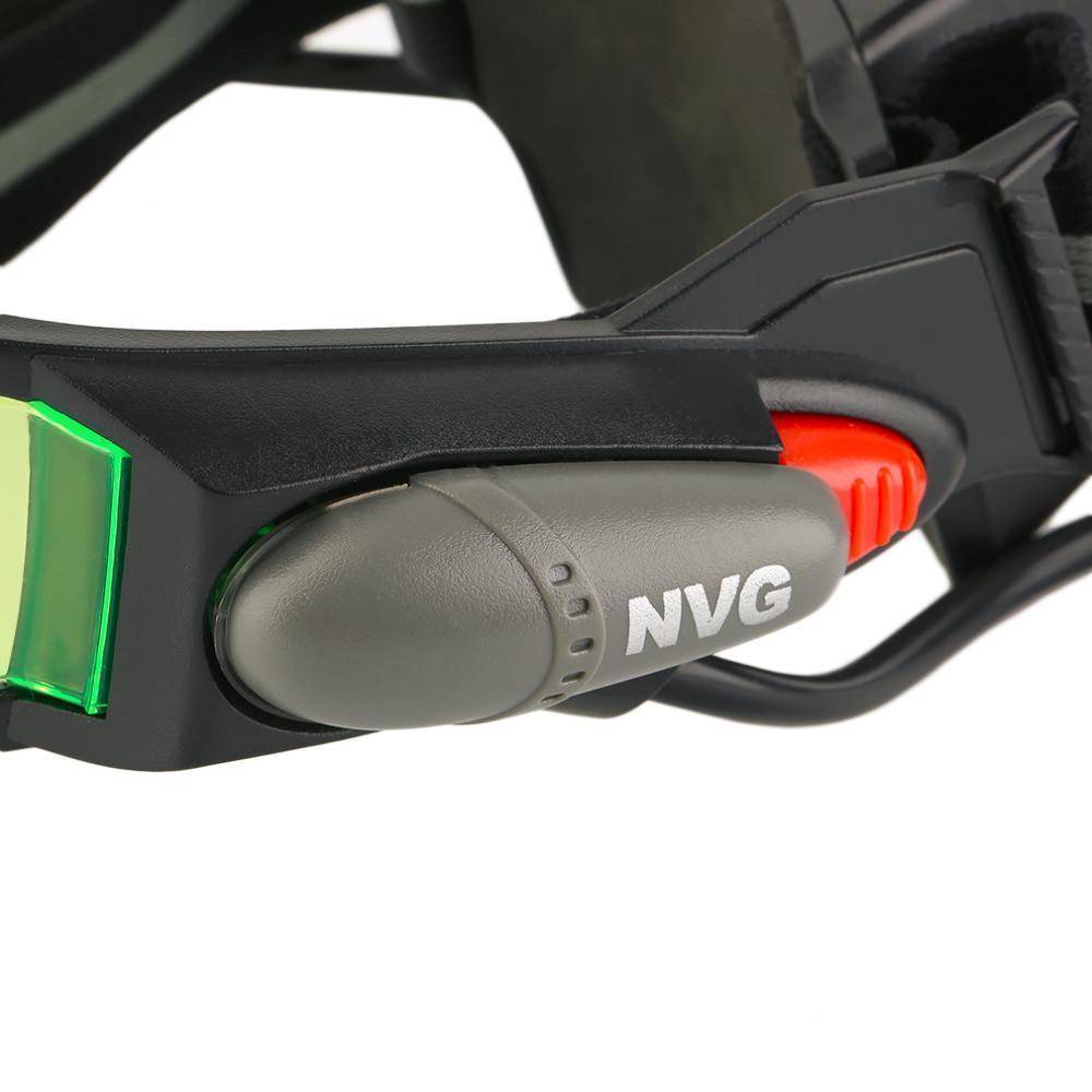 High-performance night vision goggles with integrated flip-out lights, perfect for low-light exploration