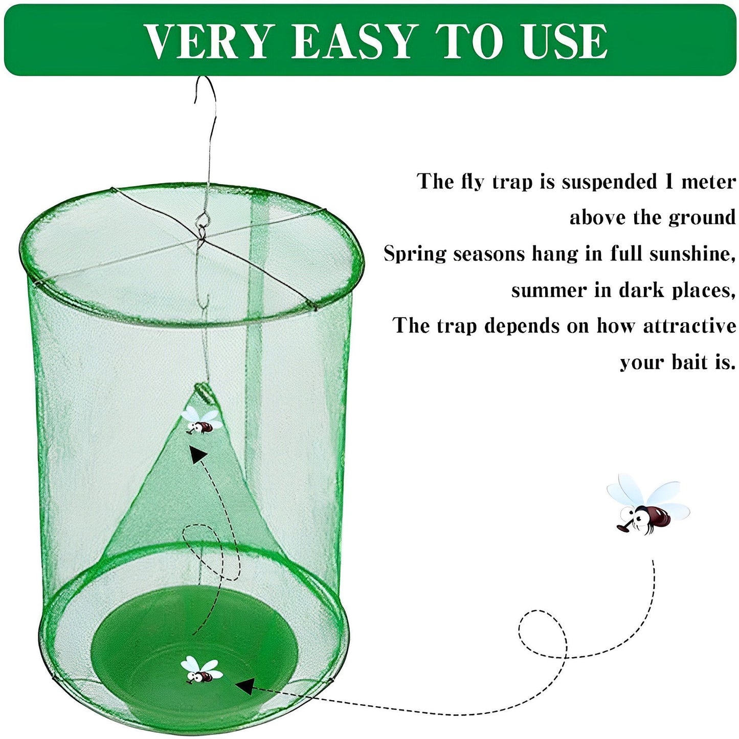 Non-toxic outdoor fly trap for home & garden. Chemical-free pest control, a safe and effective summer solution.
