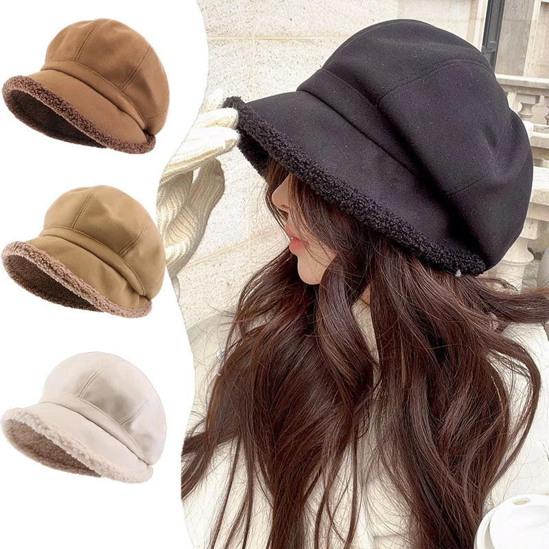 Stylish women's velvet beret hat, a classic & warm winter accessory. Perfect chic headwear for fall fashion.