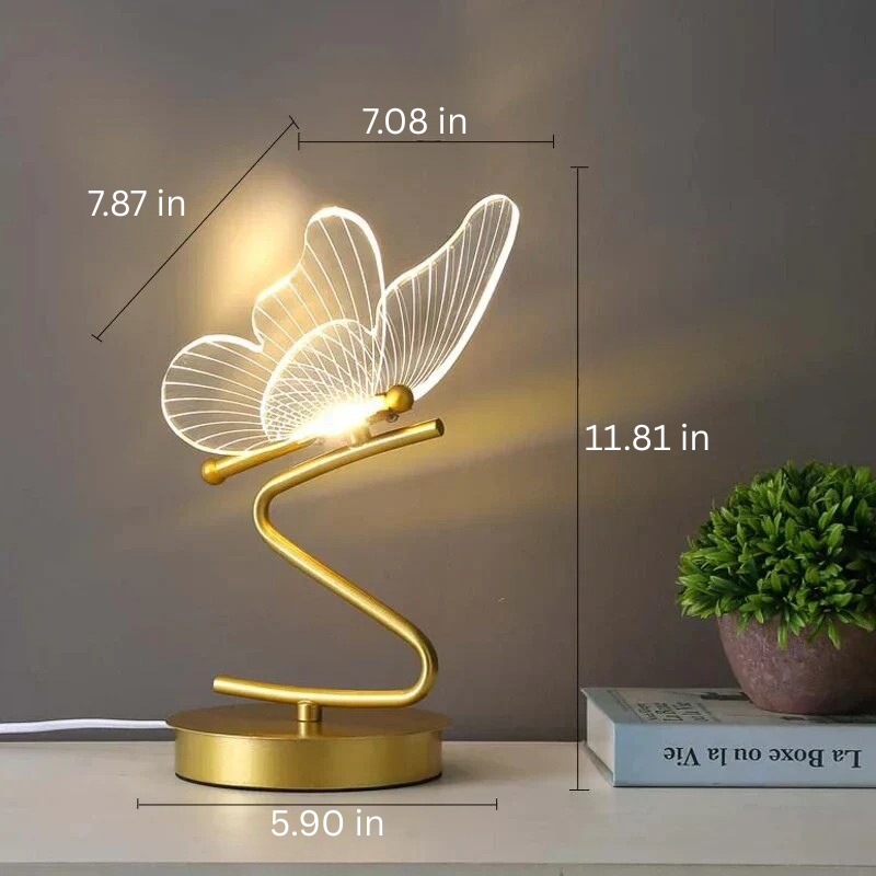 Graceful butterfly LED lamp for tables, a modern lighting solution and elegant home decor piece.