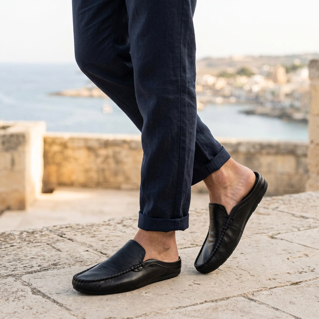 Stylish women's slip-on flats. Elegant comfort mules & loafers, perfect for summer casual and dressy looks.