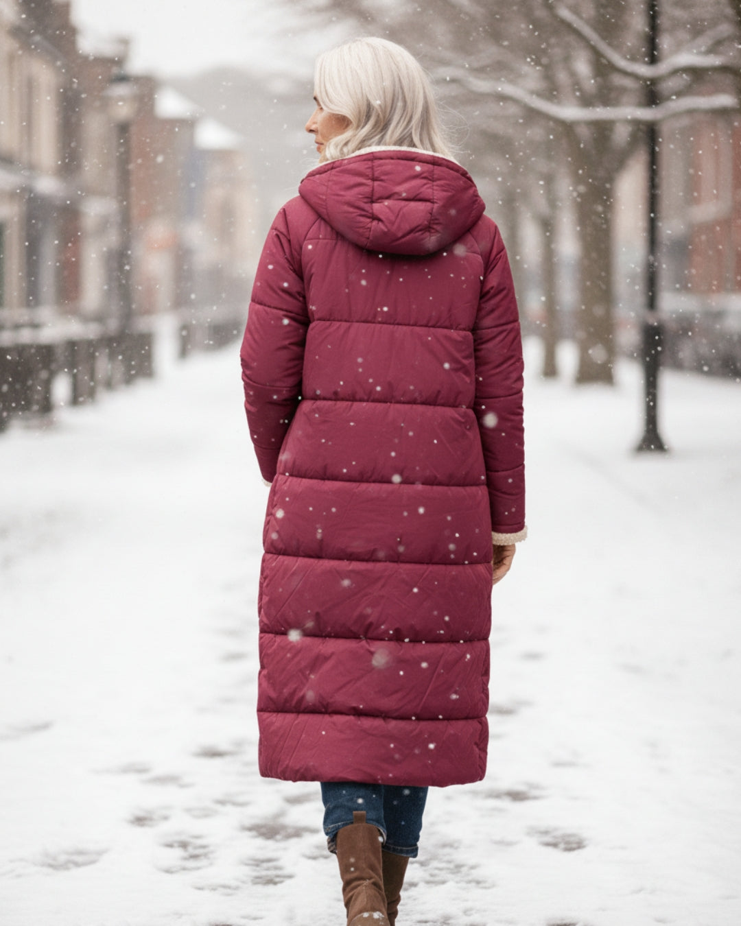 Premium women's winter coat, luxurious warmth and elegant style for cold weather.