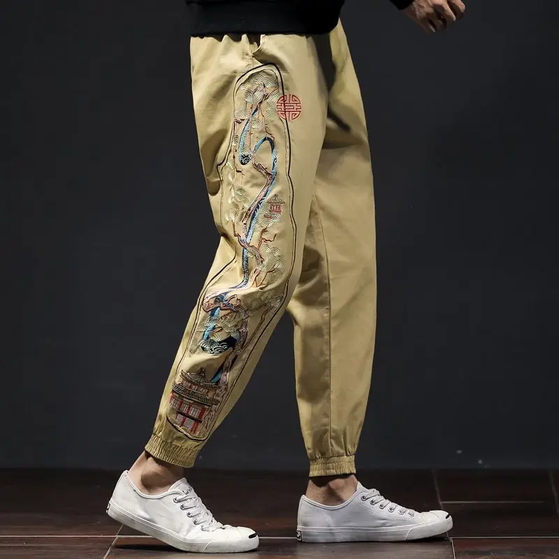 Men's Bonsai embroidered joggers offering premium comfort & unique design. A must-have for stylish urban apparel.