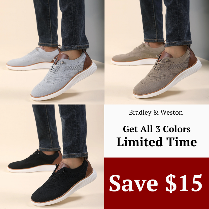 Smart men's brogue dress sneakers, fashionable and built for lightweight comfort.