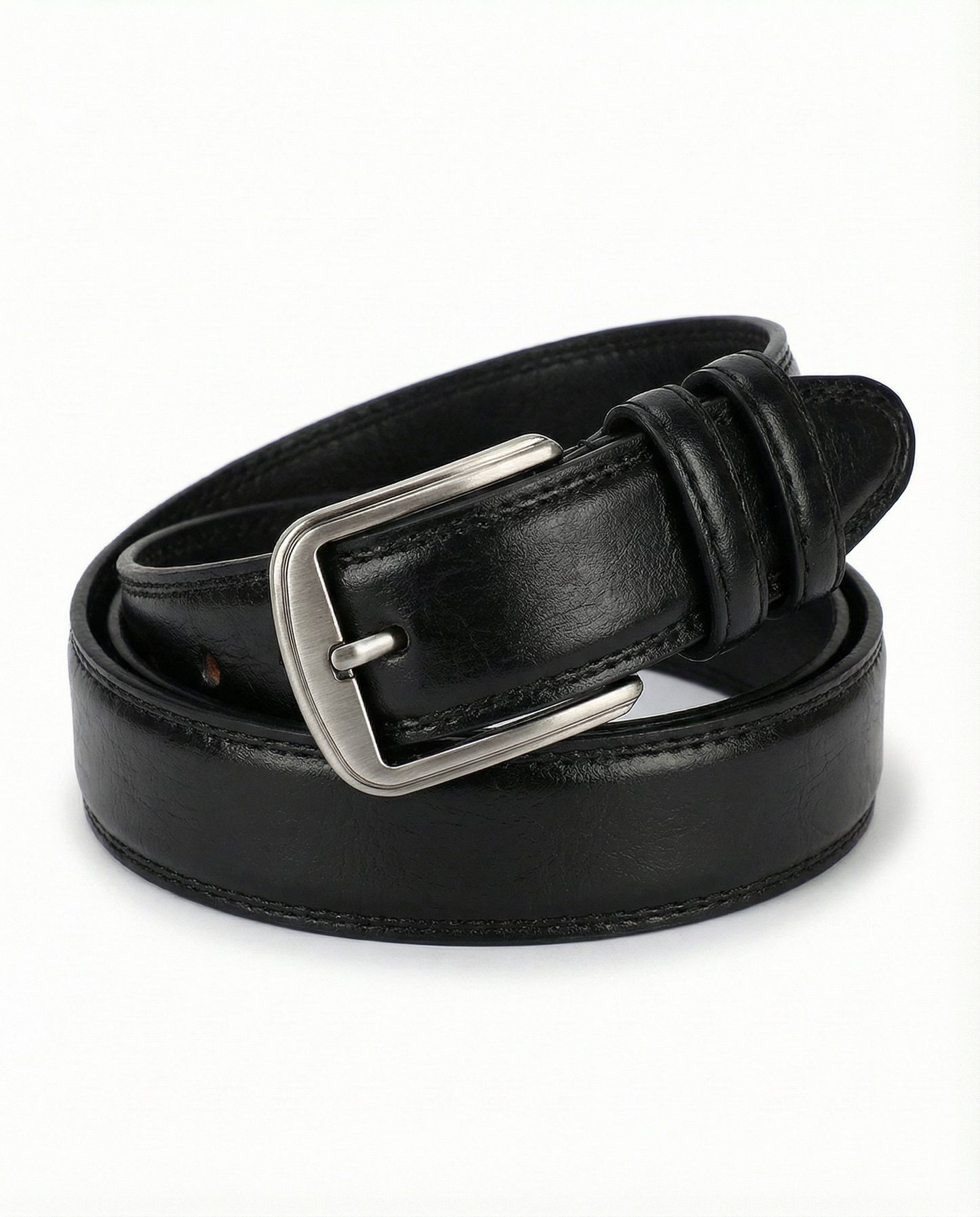Hardwearing men's full-grain leather belt, ideal for everyday use. Vegetable tanned, classic brown, black, maroon.