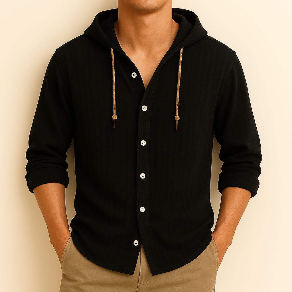 Men's casual lightweight pullover hoodie shirt, offering ultimate comfort & style for summer.