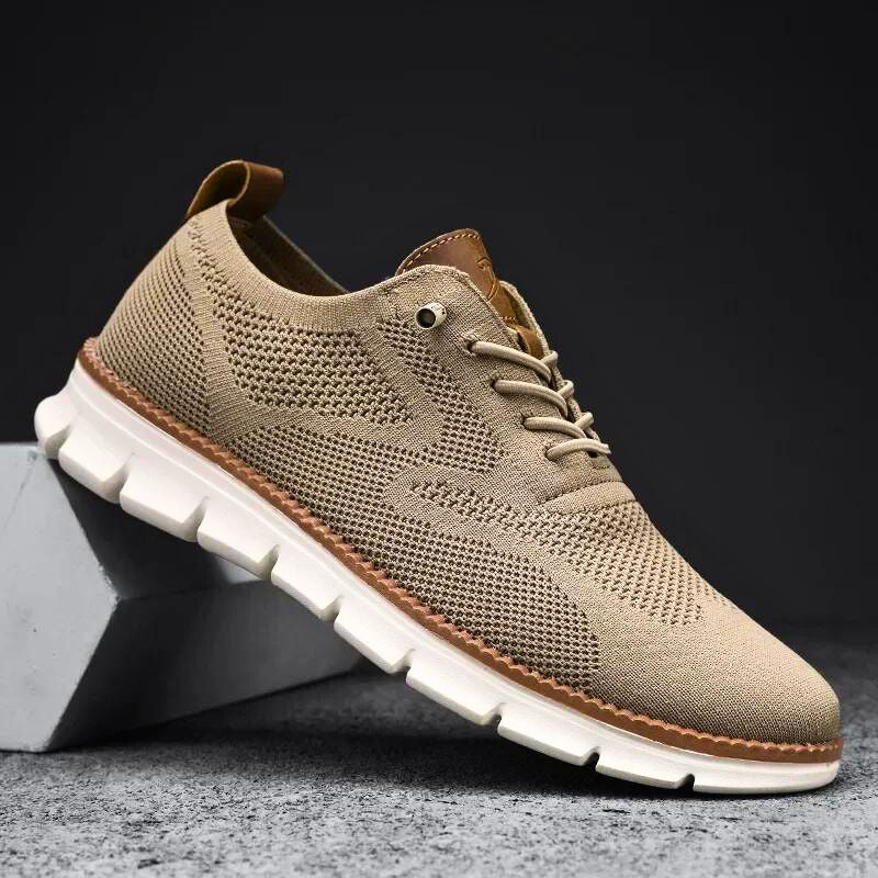Breathable men's casual slip-on sneakers, lightweight and comfortable for all-day walking.