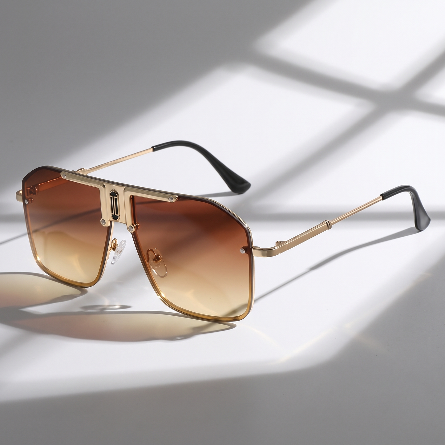 Men's lightweight UV400 sunglasses for clear vision and sun protection during driving or travel.