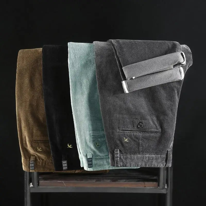 Comfortable Men's Slim Fit Everyday Pants, showing fabric detail. Versatile and stylish for modern men's casual wear.