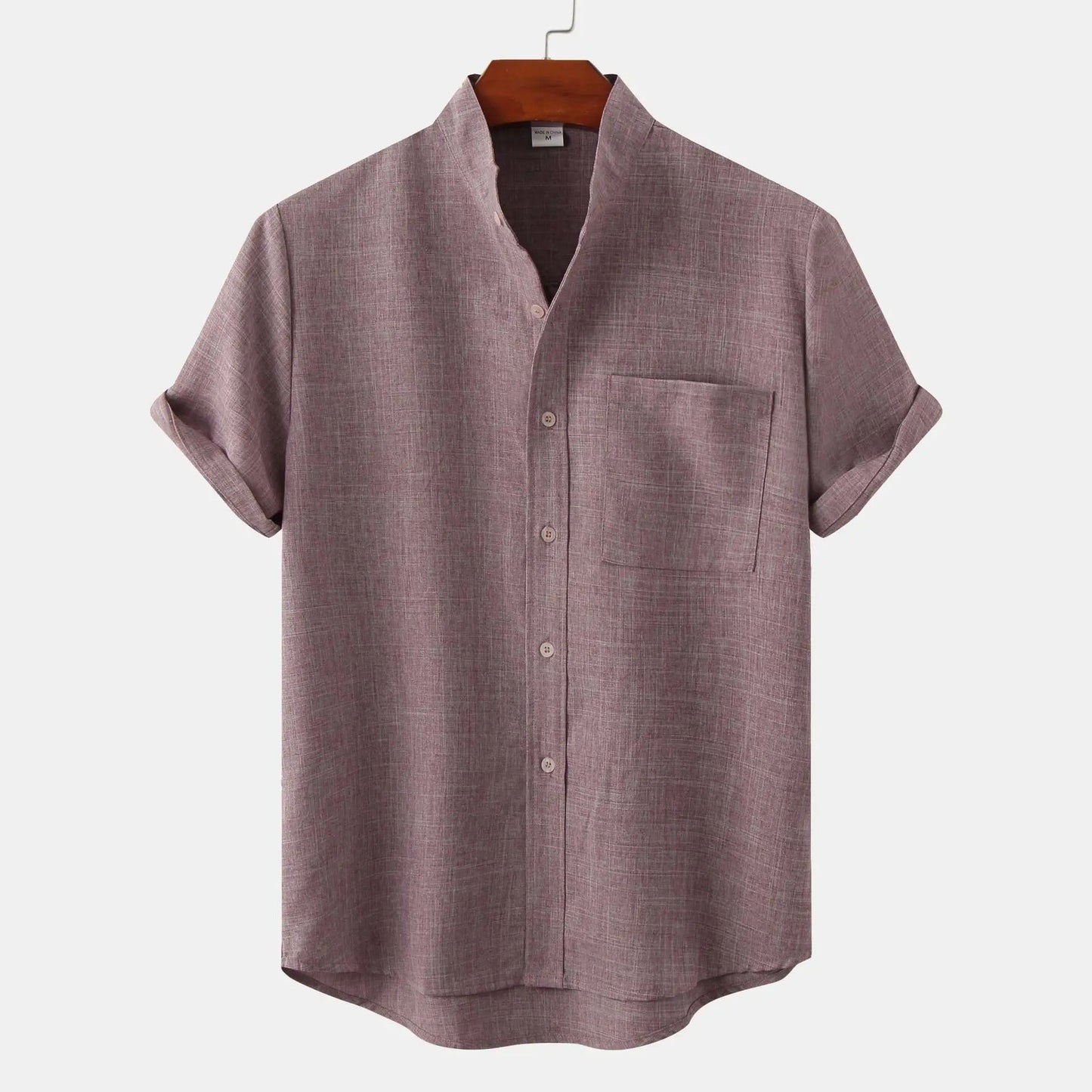 Casual Solaro men's summer shirt, short sleeve, lightweight, relaxed fit for ultimate comfort.