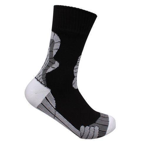 Pair of black waterproof breathable socks, great for any cold weather adventure.