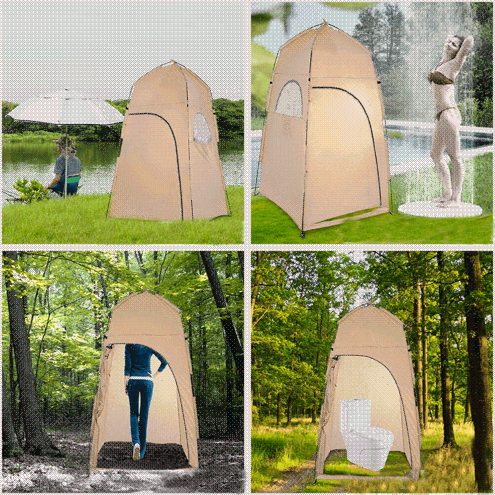 Essential camping gear: a portable privacy toilet tent, offering convenience and shelter.