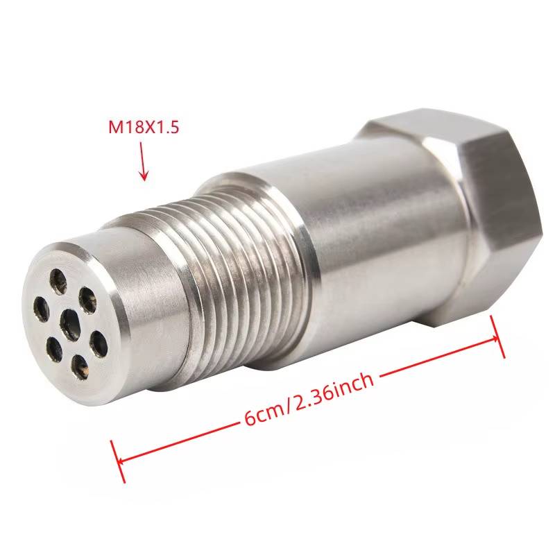 Auto parts O2 sensor CEL fix adapter, mini catalytic converter for check engine light elimination.