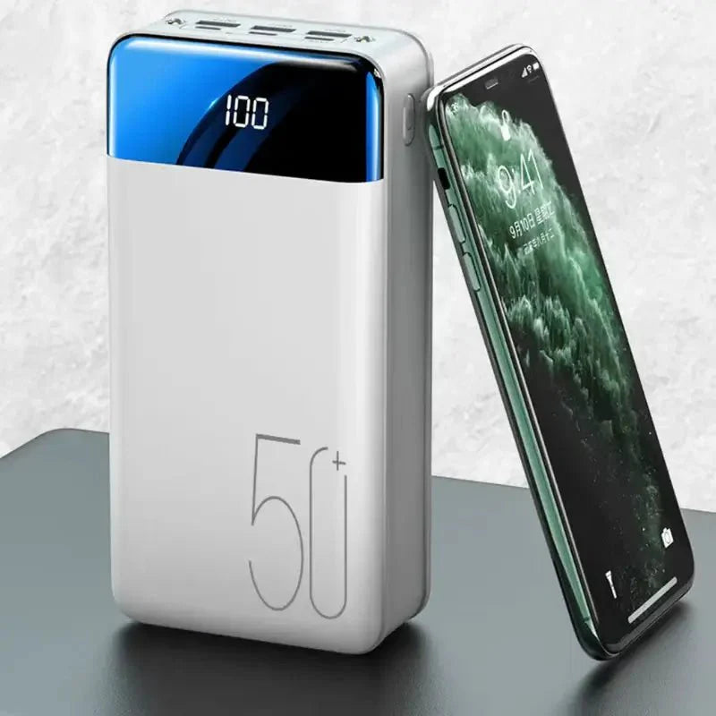 Powerful 50000mAh portable power bank, ensuring long-lasting mobile power for all your devices