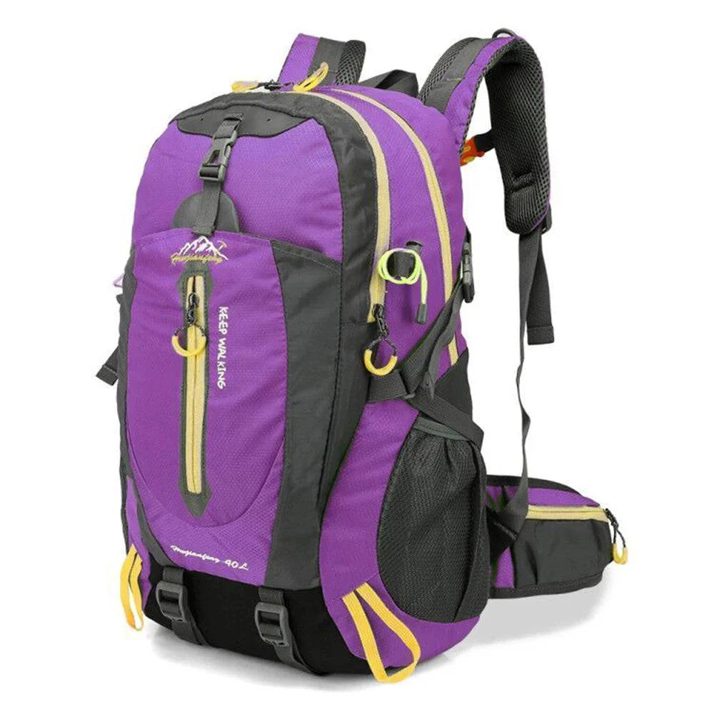 Unisex 40L Water-Resistant Outdoor Travel Backpack