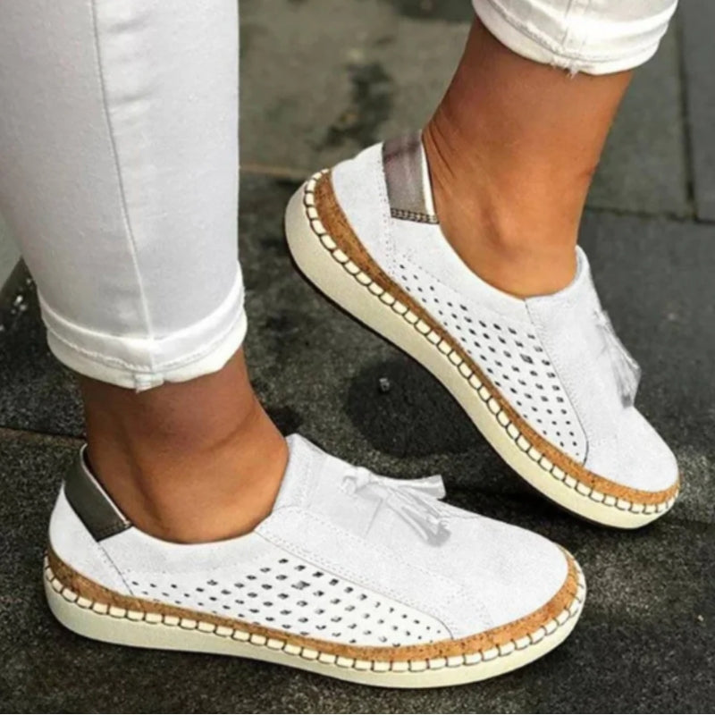 Cushioned Calvona orthopedic slip-on shoes with arch support for daily comfort & pain relief.