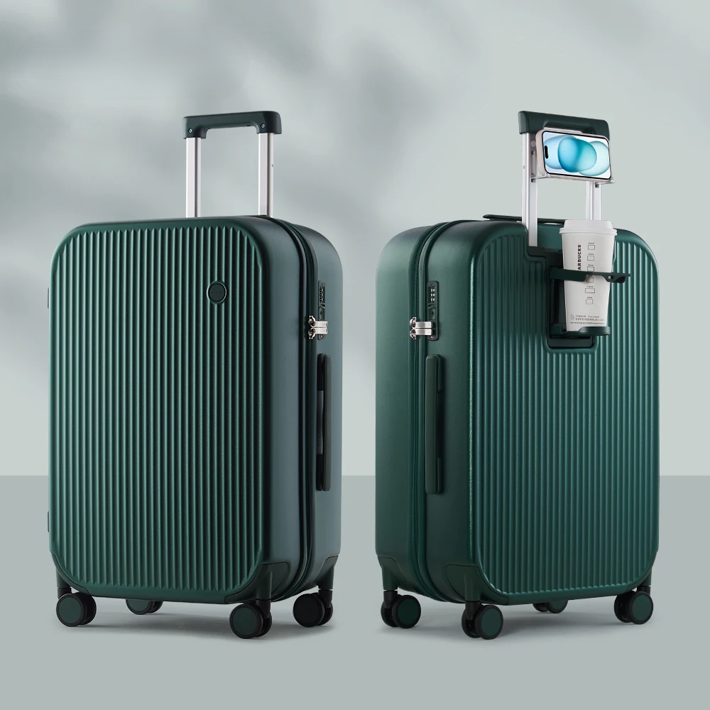 Lightweight & durable hardshell travel suitcase, equipped with smooth spinner wheels for effortless travel.