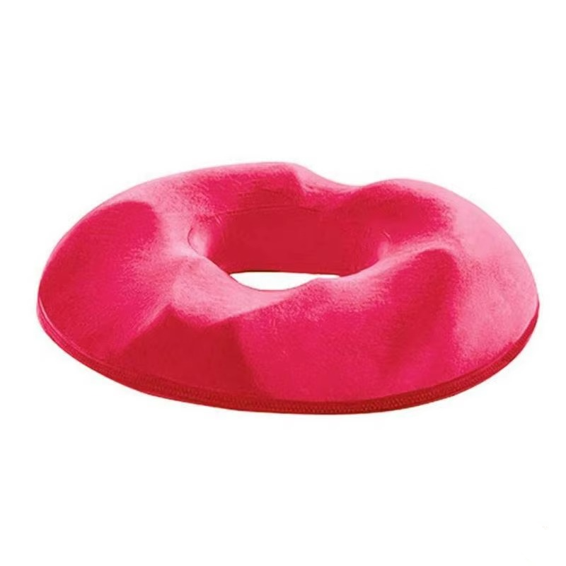 Donut memory foam seat cushion for tailbone support, pressure relief in home or office.