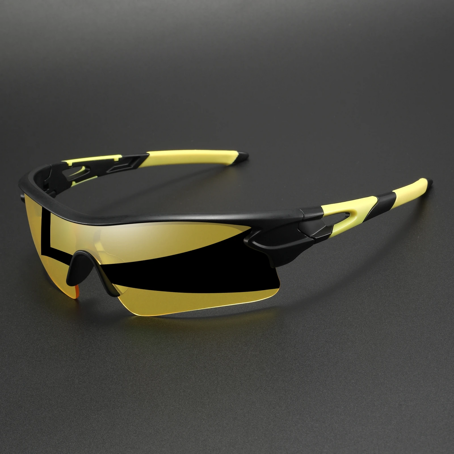 Lightweight unisex sport sunglasses with polarized lenses, durable design for comfortable all-day glare protection.