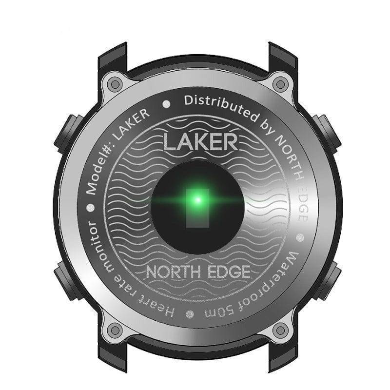 Unisex smart digital watch, black silicone band, displaying time and heart rate, ideal for fitness.