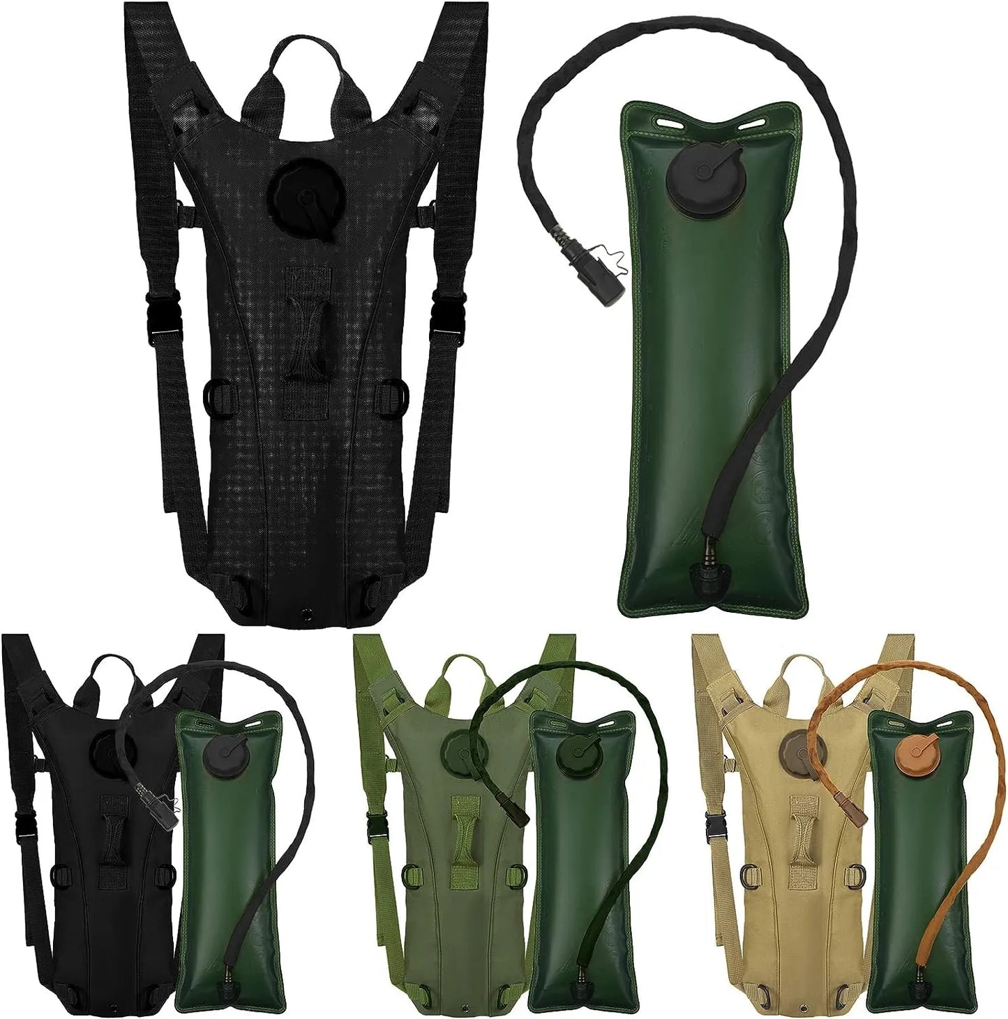 Unisex tactical hydration pack with 3L bladder, ideal for hiking and outdoor sports
