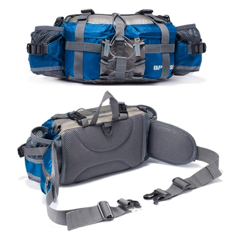 Versatile waterproof crossbody bag, ideal for hiking, cycling, and travel. Functions as a chest pack or fanny pack.