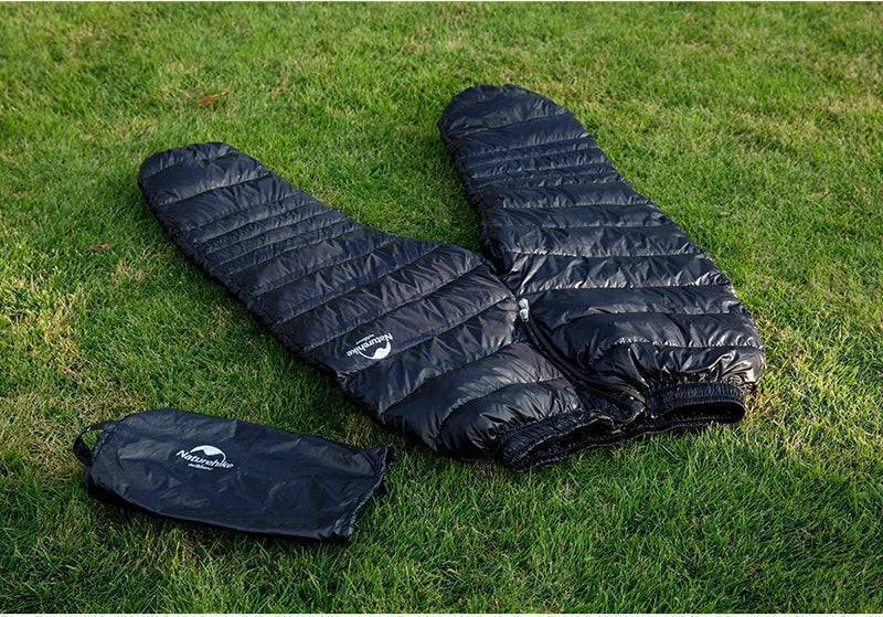 Full length image of unisex down insulated pants, suitable for extreme winter conditions