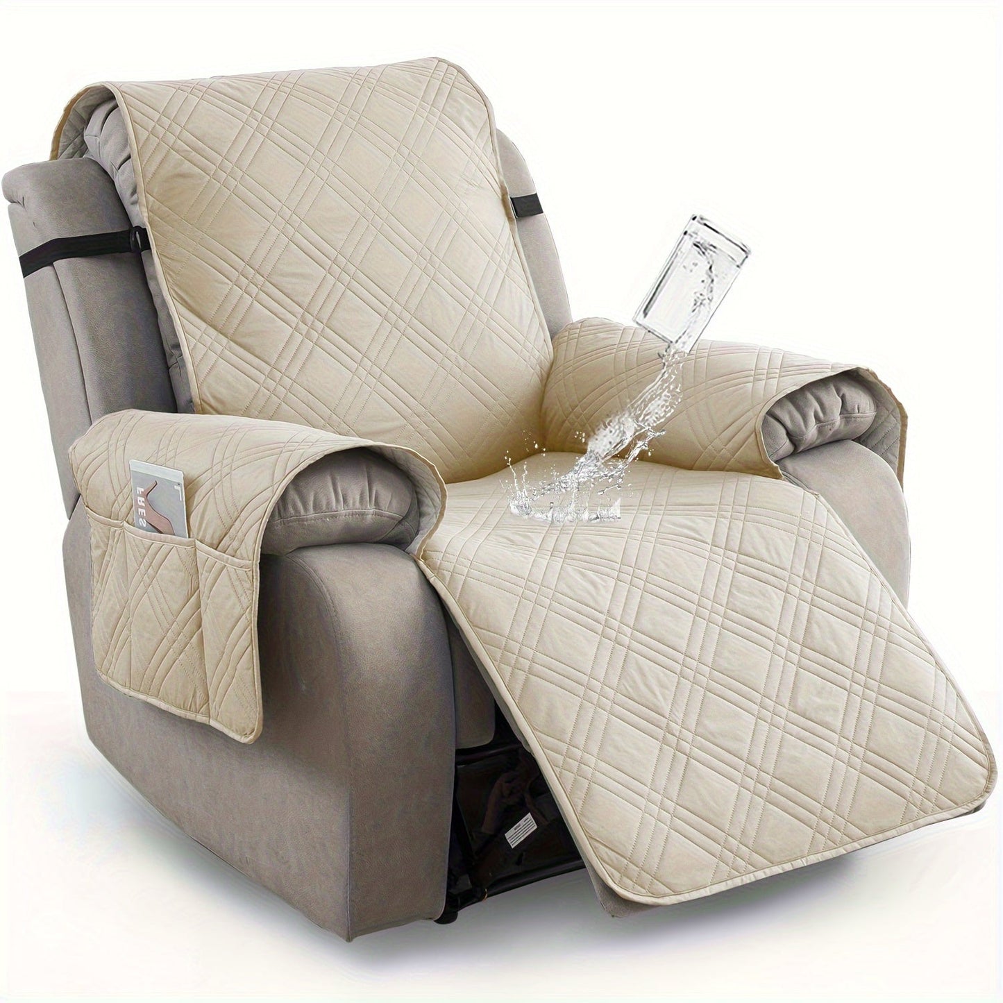 Soft, comfortable waterproof recliner slipcover for ultimate furniture protection. Pet-friendly & easy to clean living room cover.