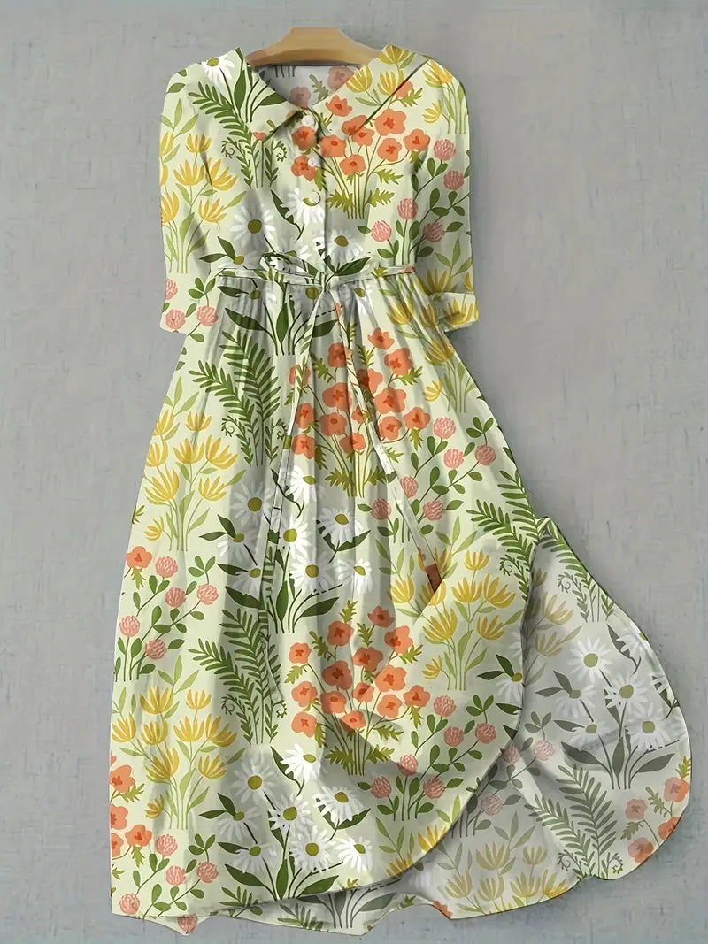 Women's Floral Dress with Short Sleeves for Summer. Effortless style, all-day comfort. Elegant & versatile.