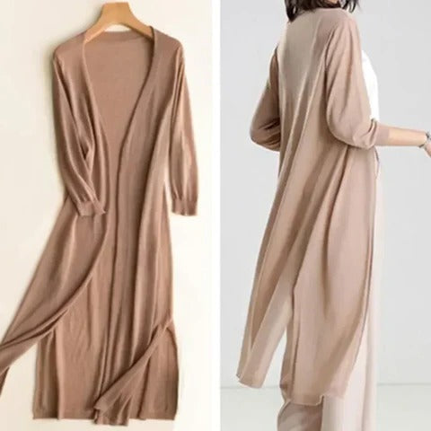 Comfortable & versatile women's lightweight long cardigan. Open front, relaxed fit for everyday fashion.