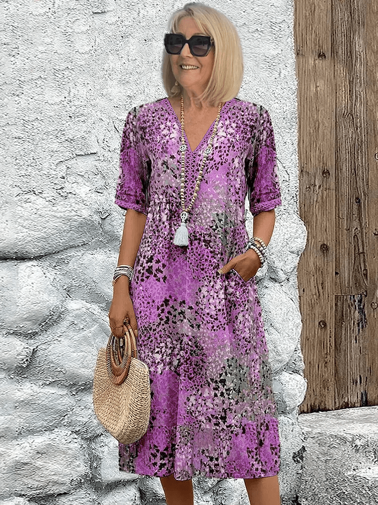 Light & comfortable women's Ocean Breeze flowy maxi dress, perfect for a breezy summer vacation.
