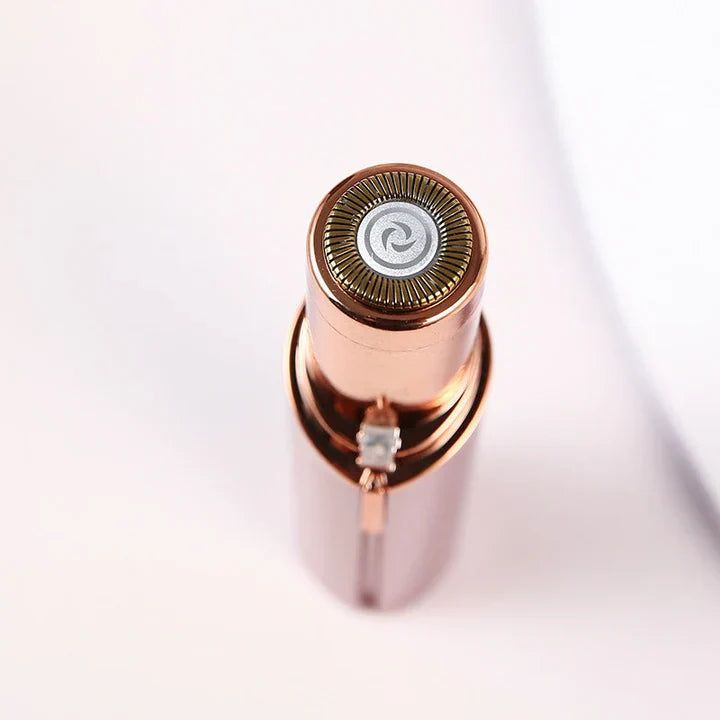 Women's electric facial hair remover for sensitive skin, ensuring effortless and smooth hair removal.