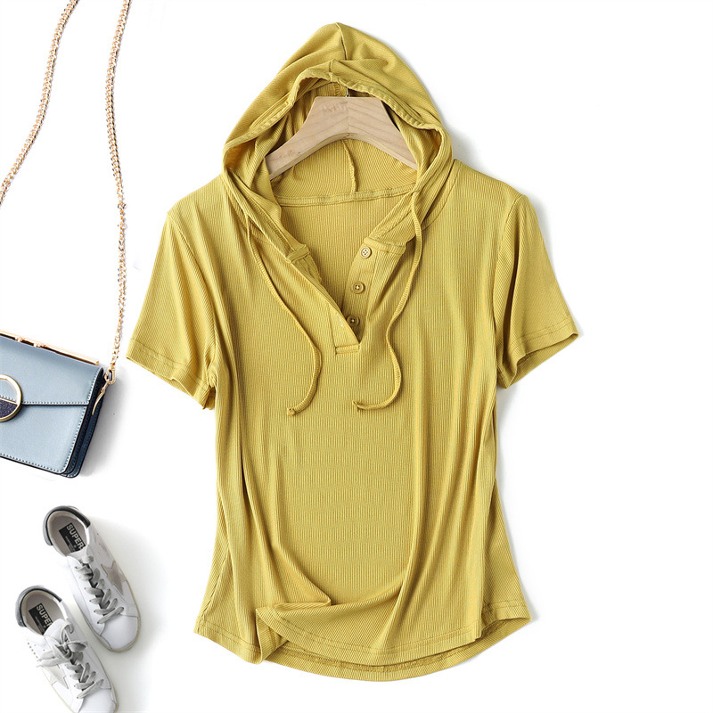 Women's everyday casual rib-knit hoodie shirt. Long sleeve and relaxed fit for comfort.