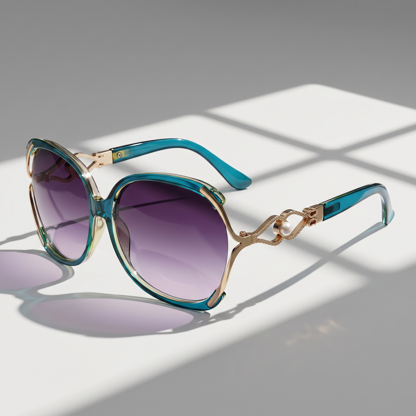 Non-polarized women's round frame sunglasses with UV400 protection, a chic daily wear accessory.
