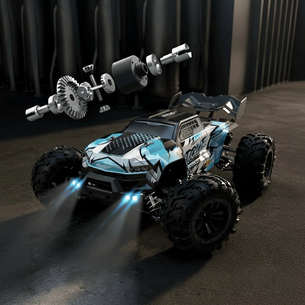 Action-packed 1:16 electric remote control off-road truck, an awesome outdoor adventure toy for children.