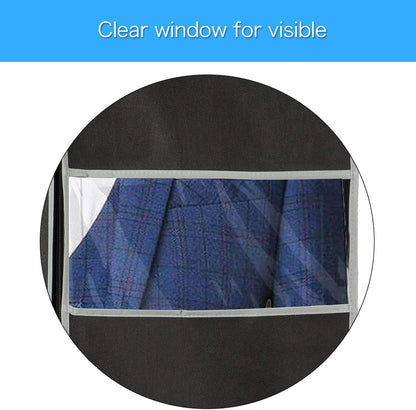 Breathable garment covers, 10-pack, offering dust-proof protection for suits, dresses & wardrobe storage.