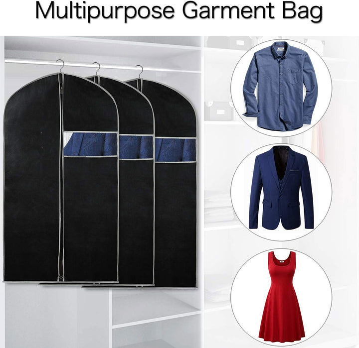 Home organization: 10 breathable garment bags for storing clothes, suits, dresses; ideal closet organizer.