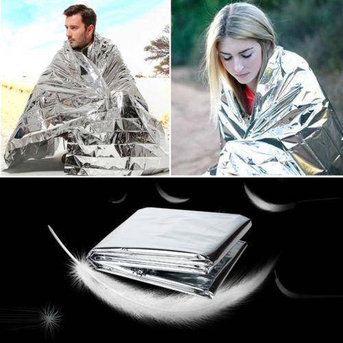 10-pack silver emergency thermal survival blankets for outdoor camping and hiking first aid
