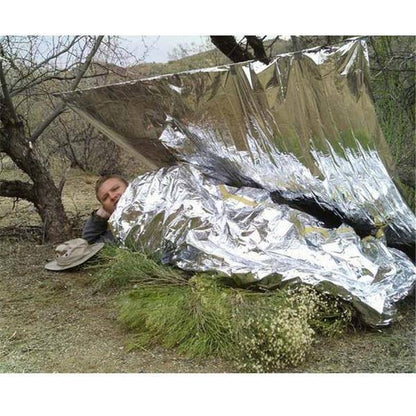 Unisex thermal emergency blankets, 10-pack, lightweight for hiking and survival gear