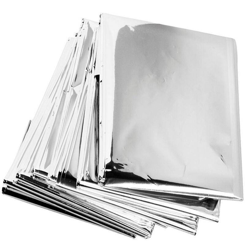 Essential prepper supply: 10 silver emergency thermal survival blankets for first aid