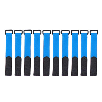 Secure your fishing rods with this 10-piece adjustable tie strap set, durable nylon