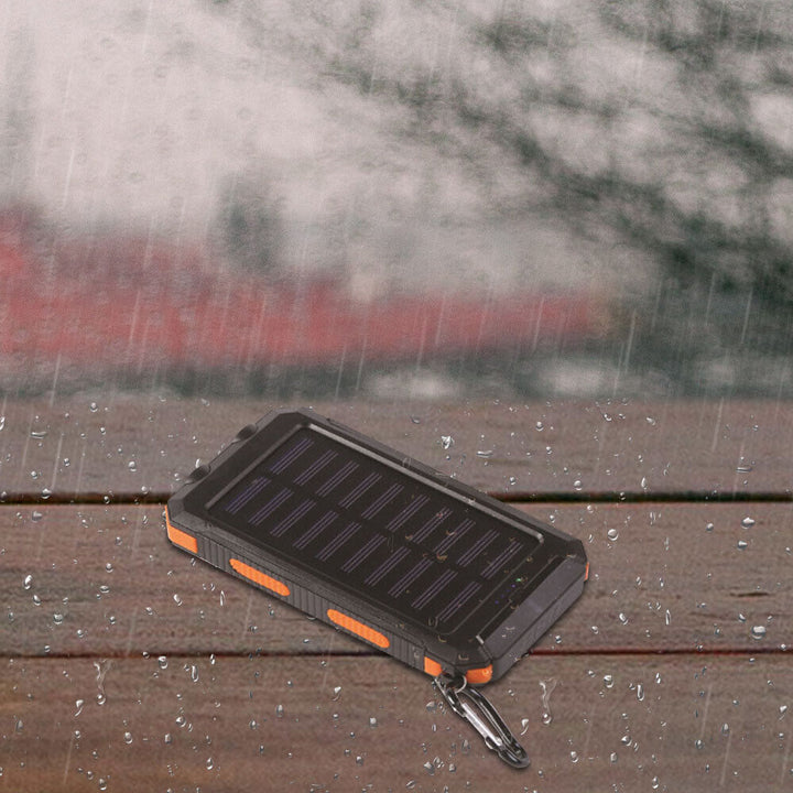 High-capacity 10000mAh solar charger, durable outdoor gear, excellent for portable power