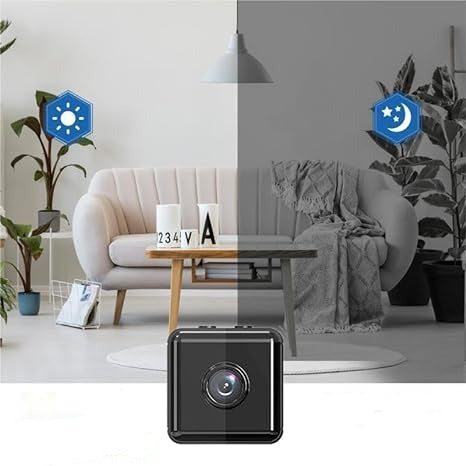 Clear 1080P footage from this wireless mini security camera. Perfect for indoor/outdoor smart home use.