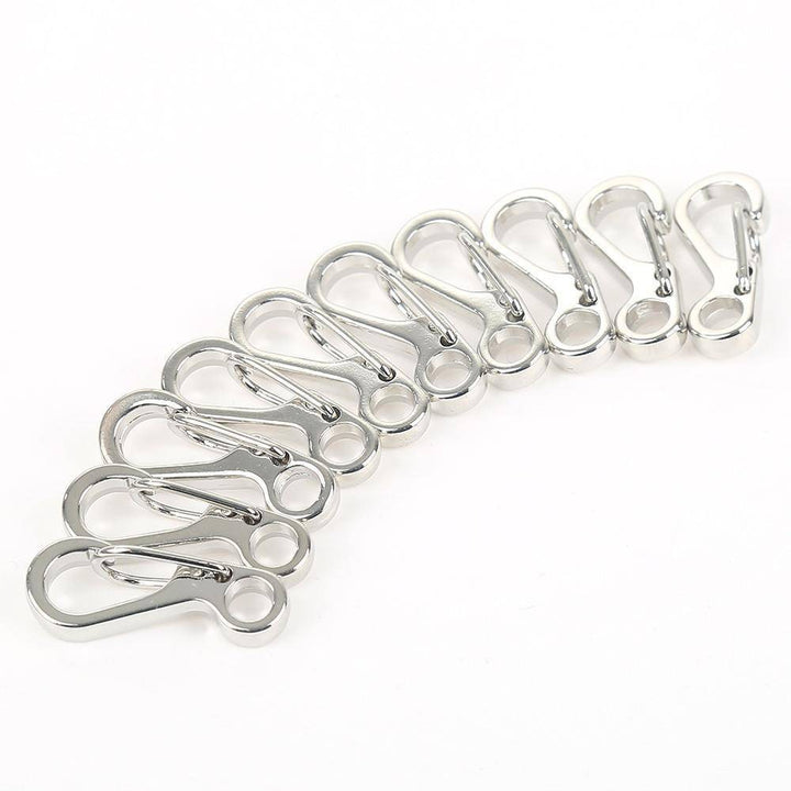Set of 10 small SF carabiners, perfect for keychain clips, hiking equipment, and survival gear