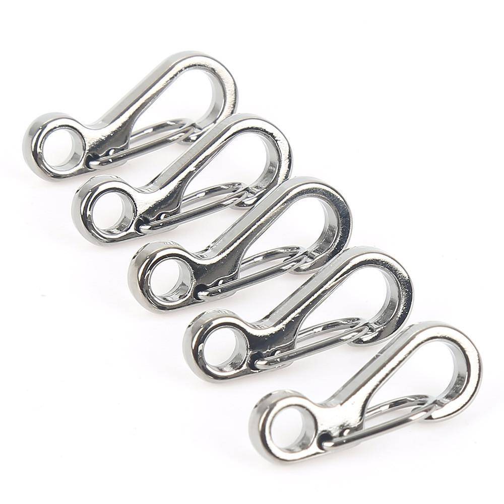 Assorted 10PCS mini climbing carabiners, versatile for camping, hiking, and outdoor adventures