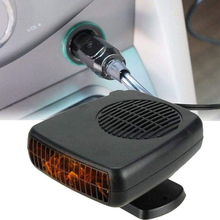 Essential travel accessory: 12V portable car heater fan for quick defrost, auto heating, and comfortable winter drives.