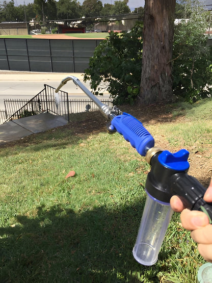 Efficient 2-in-1 garden hose power washer nozzle for car washing, home cleaning & multi-surface dirt removal.