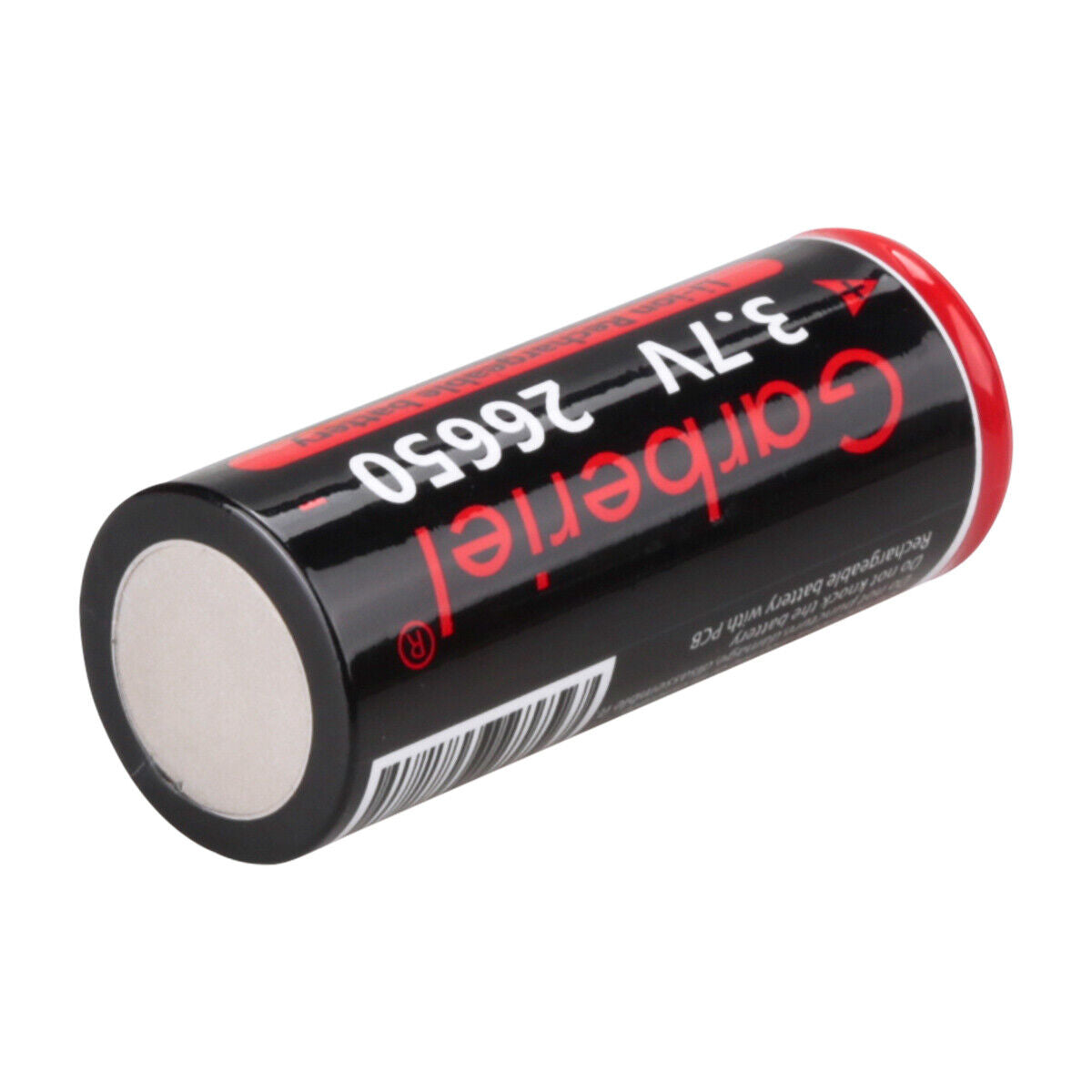 Reliable 26650 flat top Li-ion 3.7V rechargeable batteries, twin pack