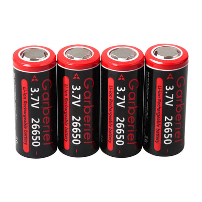 Premium 26650 3.7V flat top Li-ion rechargeable batteries, 2-pack versatile use