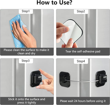 Secure 2-pack keyless combination locks for child proofing fridges, cabinets & appliances. Enhanced home safety.